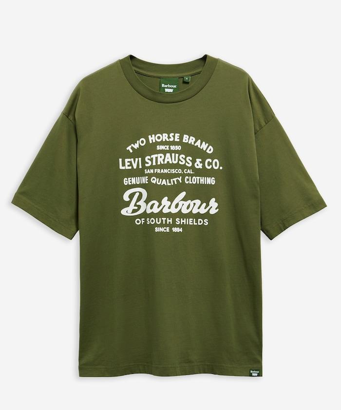 Levi's × Barbour 圖案印花T恤