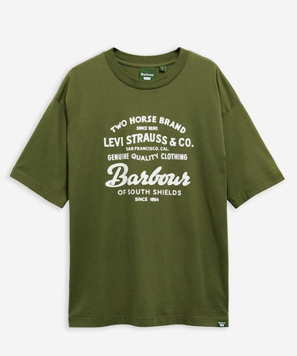 Levi's × Barbour 圖案印花T恤