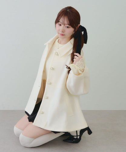 中長款荷葉邊下襬外套