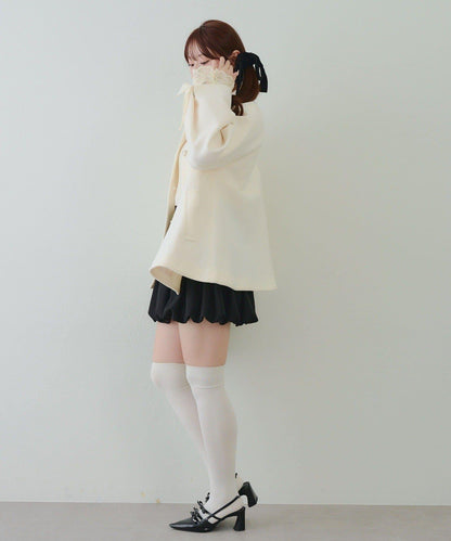 中長款荷葉邊下襬外套