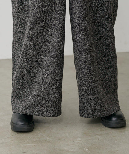 流蘇花呢揹帶褲