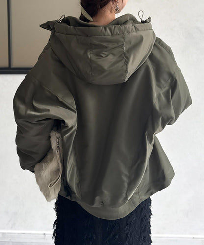 尼龍中棉連帽MA-1夾克