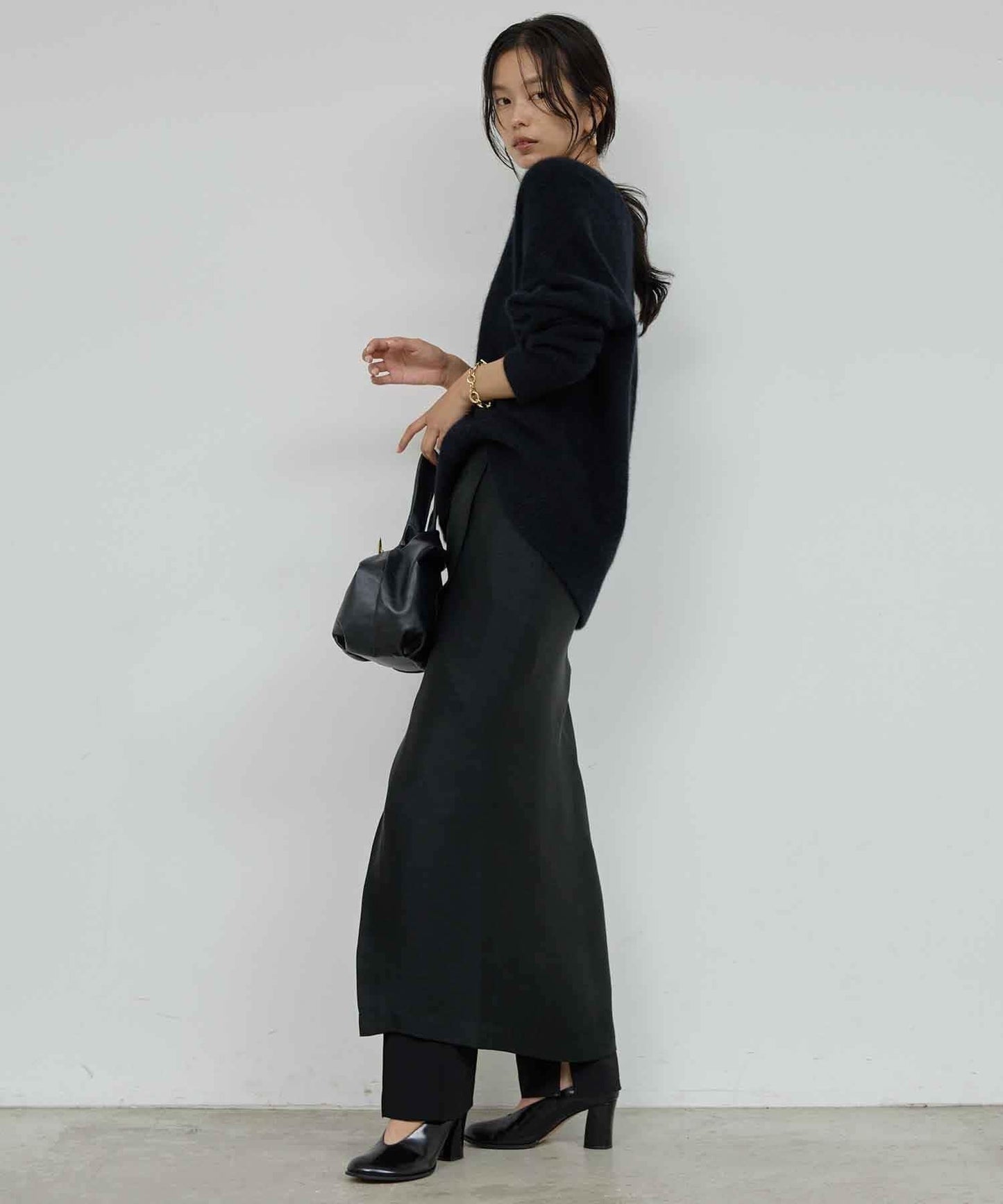 醋酸斜紋半身裙