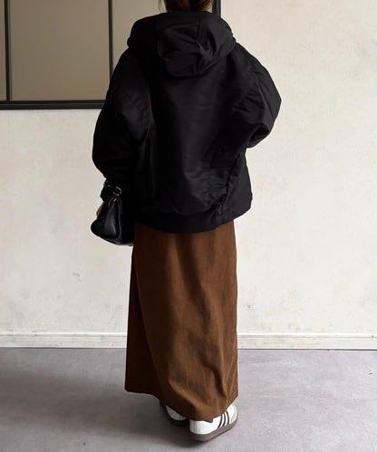 尼龍中棉連帽MA-1夾克