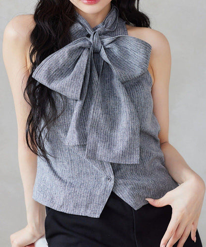 【one after another】美式無袖蝴蝶結襯衫