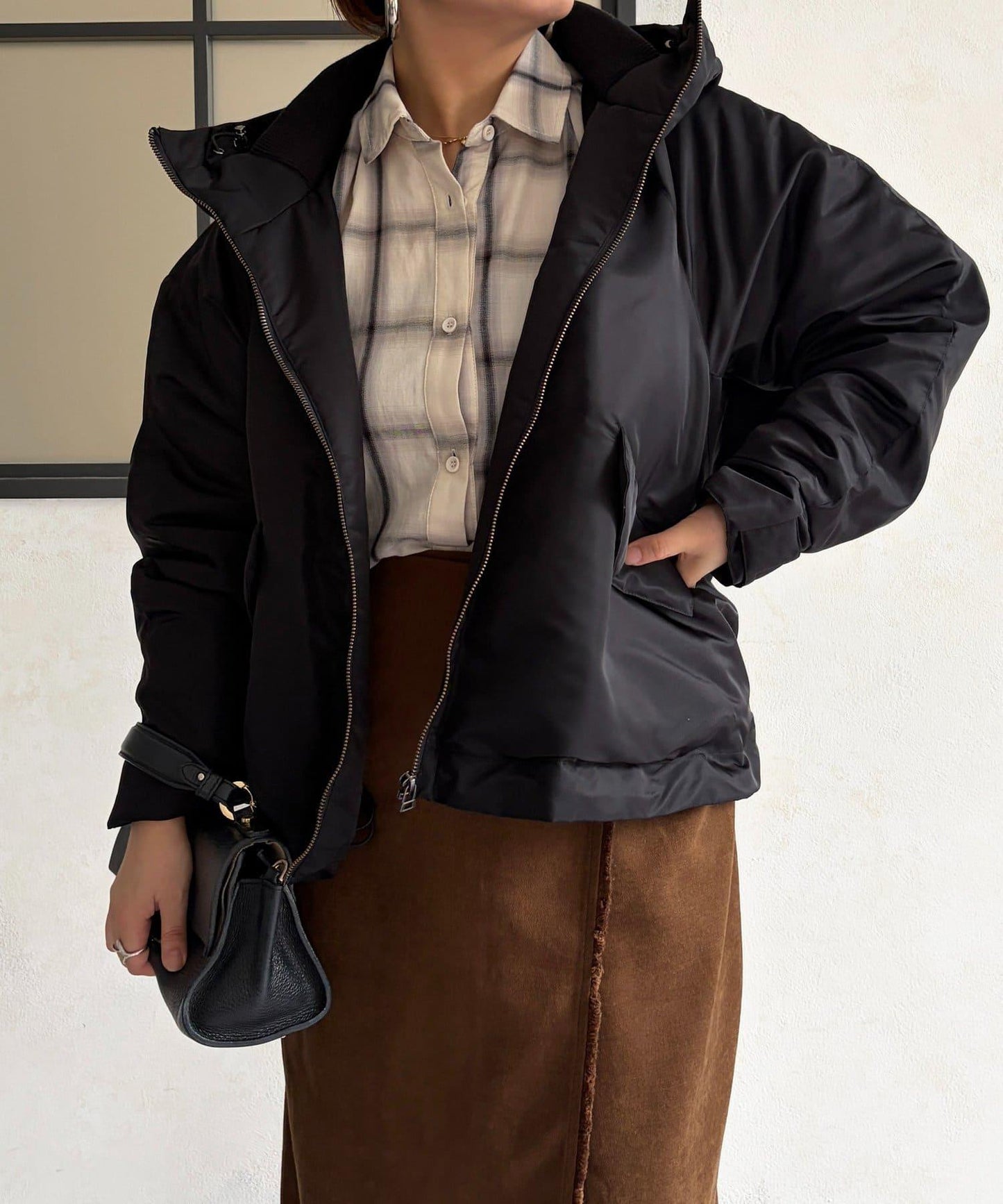 尼龍中棉連帽MA-1夾克