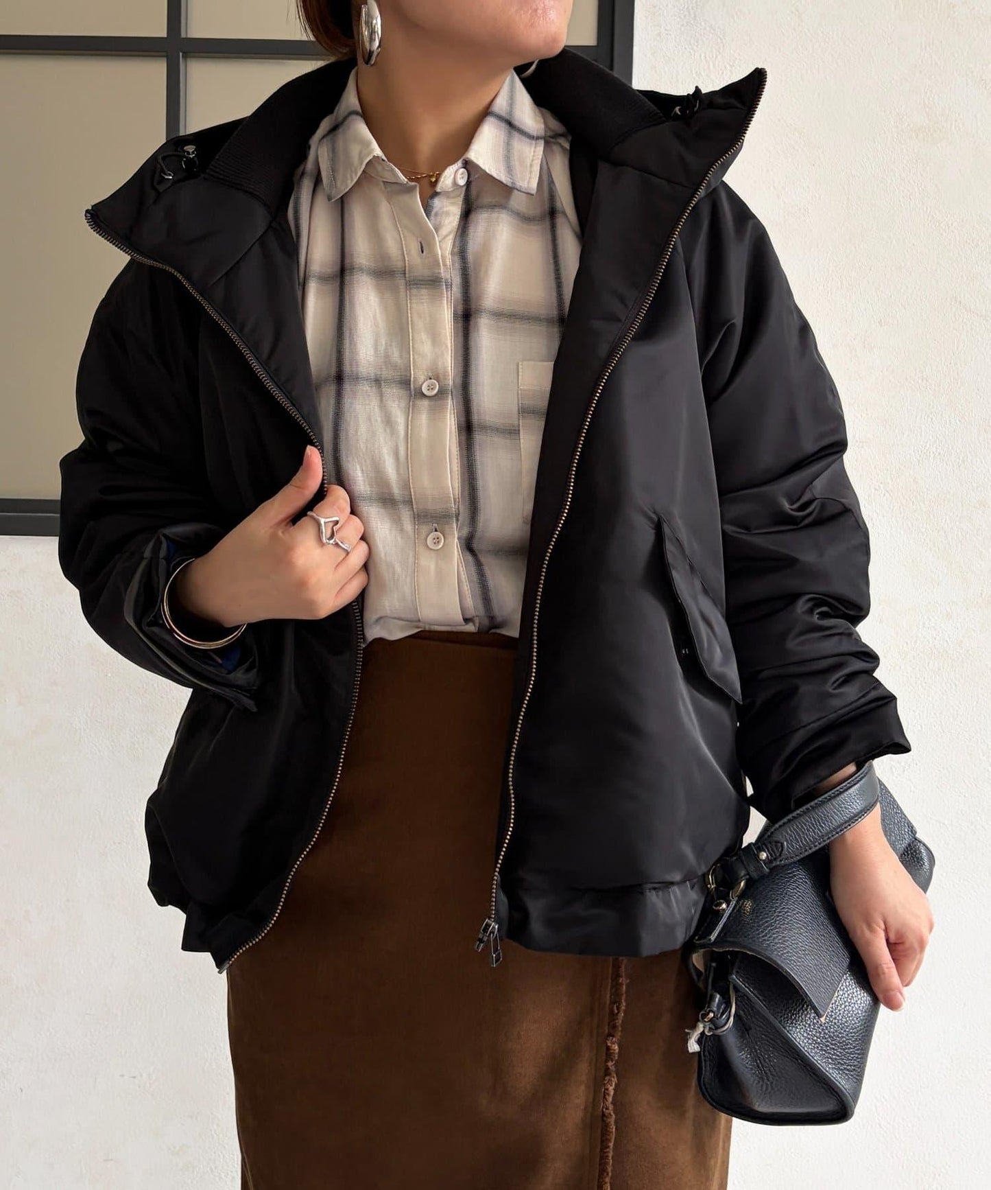 尼龍中棉連帽MA-1夾克