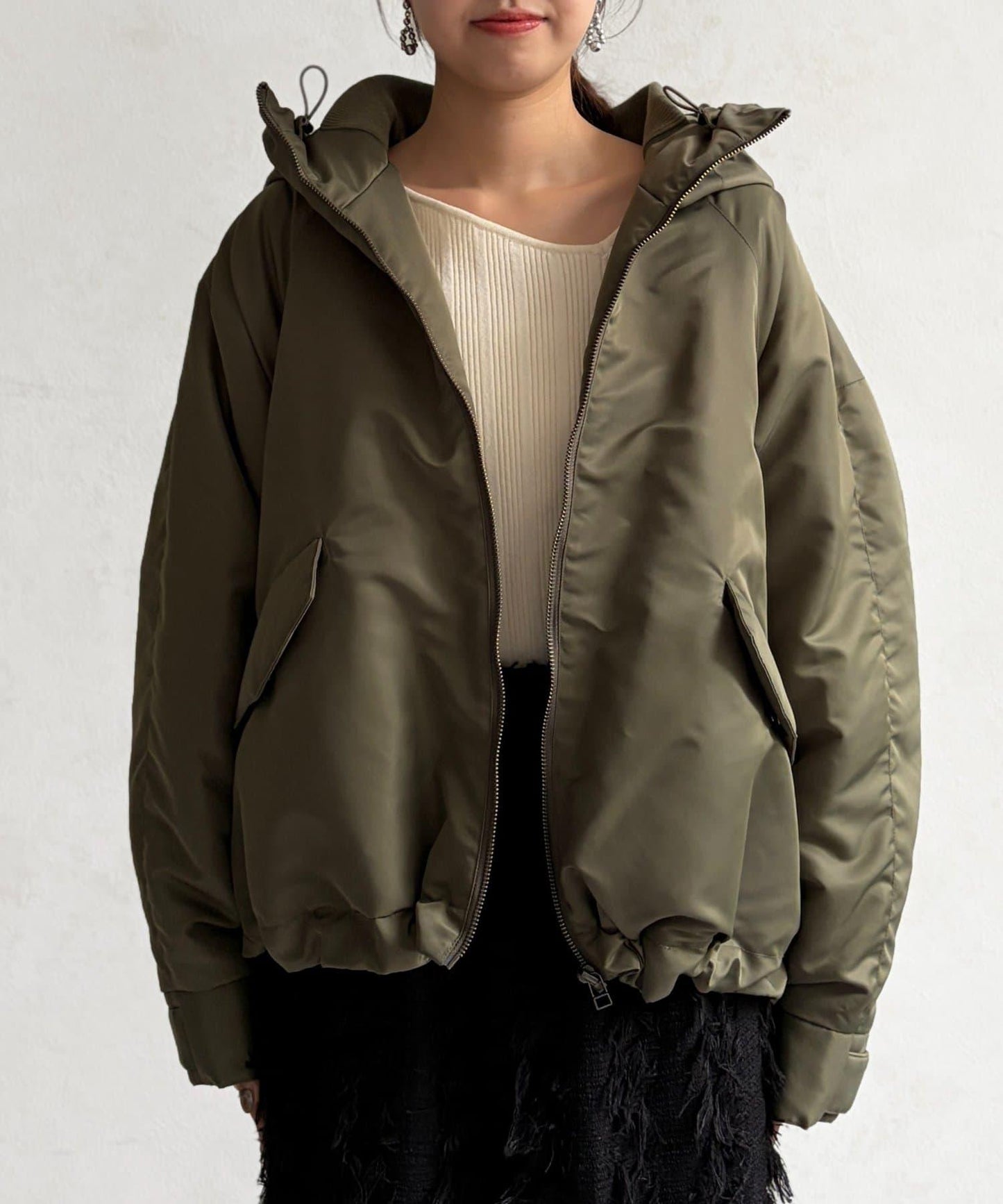 尼龍中棉連帽MA-1夾克
