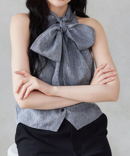 【one after another】美式無袖蝴蝶結襯衫