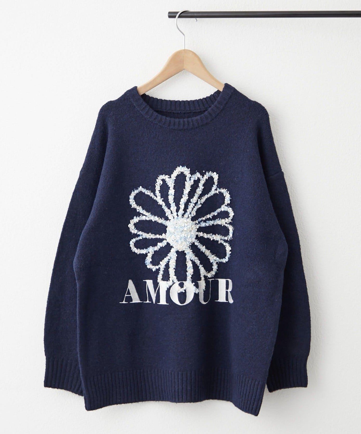 花卉提花針織衫