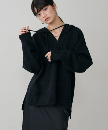 連帽針織套頭衫