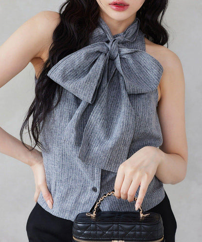 【one after another】美式無袖蝴蝶結襯衫
