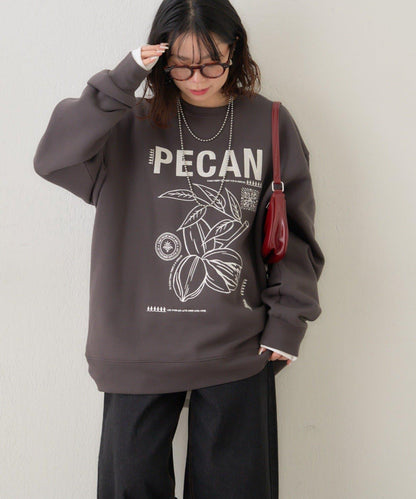 【NUNIFE】圖案刺繡加絨衛衣