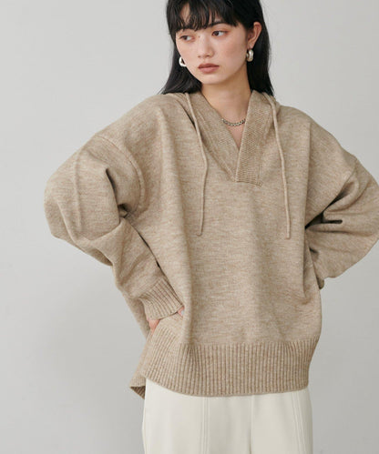 連帽針織套頭衫