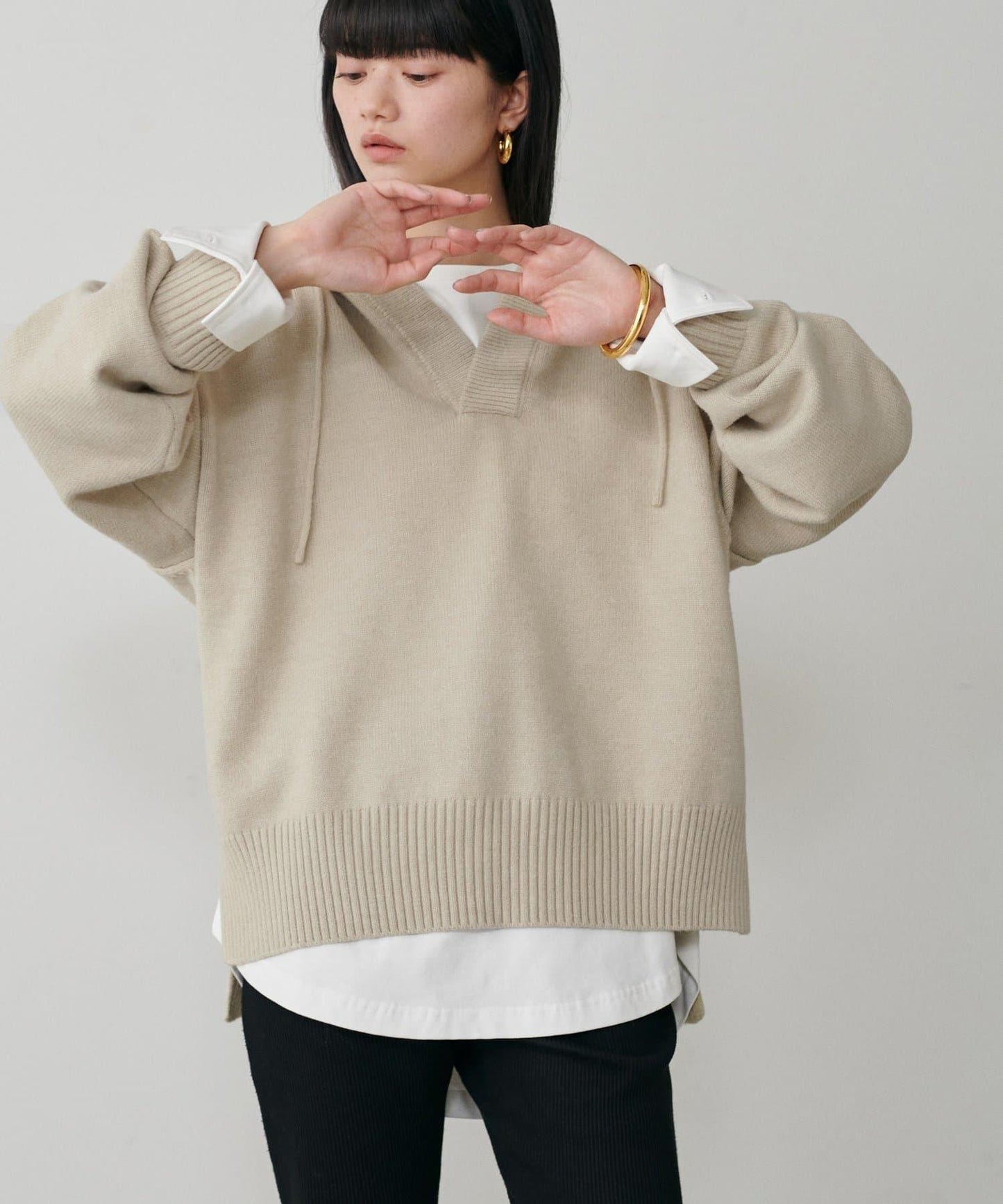 連帽針織套頭衫