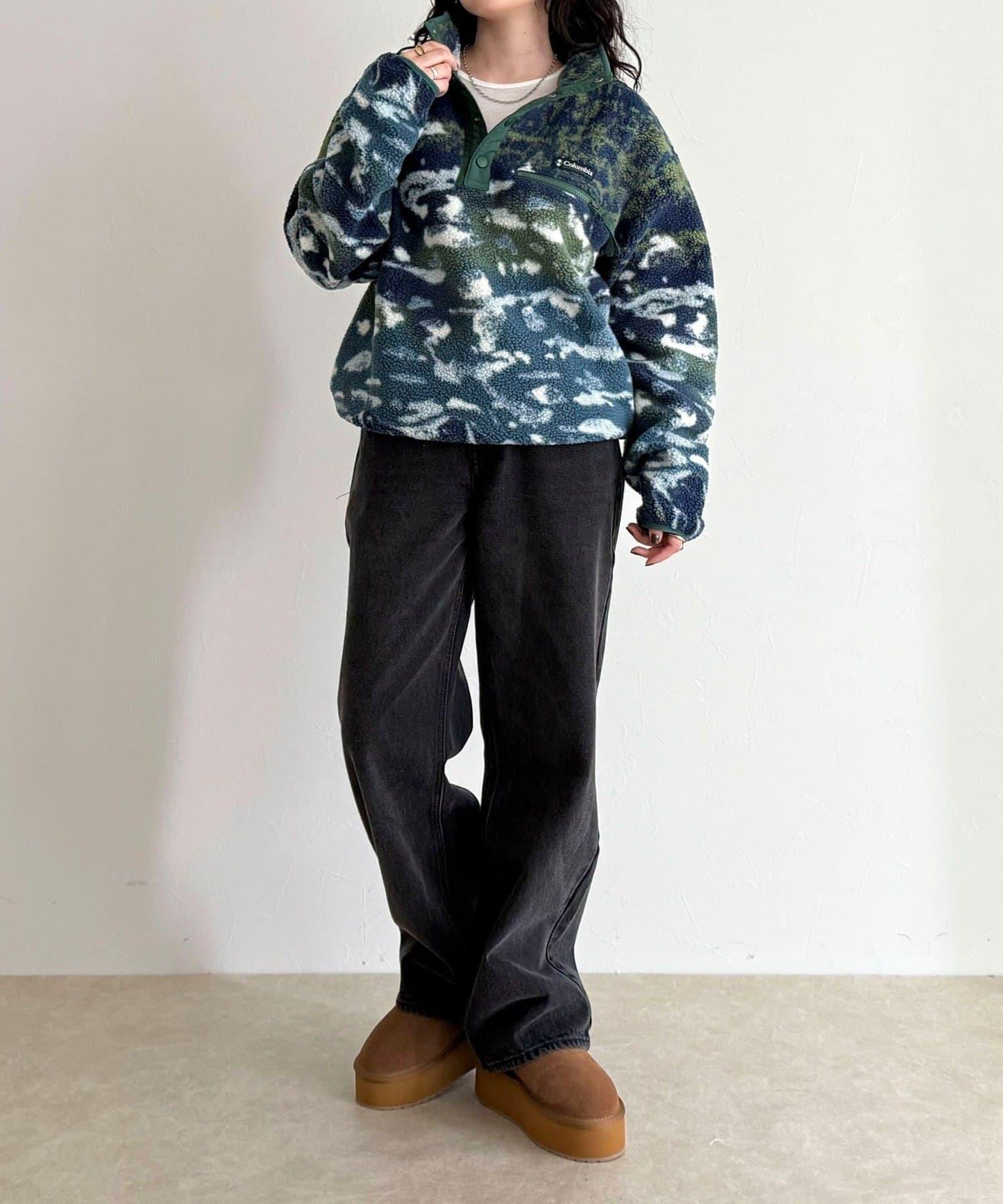 【columbia/コロンビア】Helvetia II印花抓絨衣