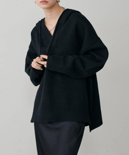 連帽針織套頭衫
