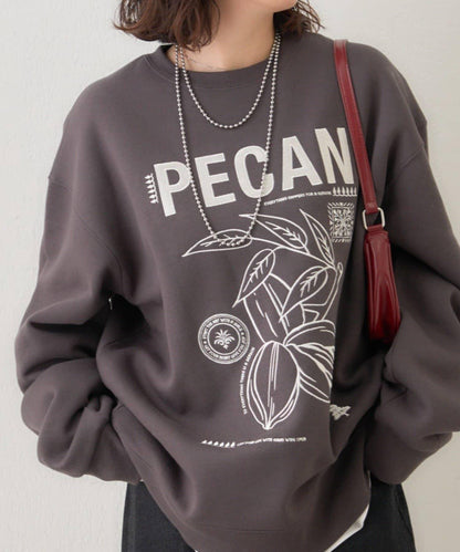 【NUNIFE】圖案刺繡加絨衛衣