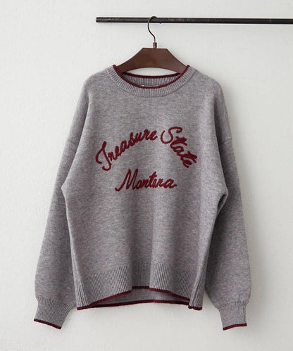 【NAO】繡花字母標誌套頭衫