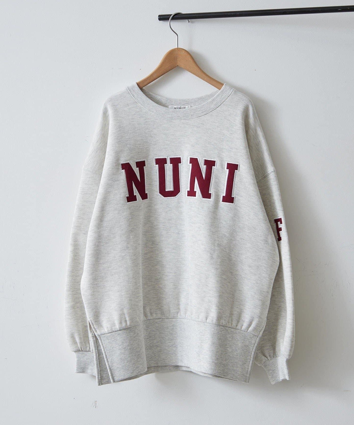 【NUNIFE】開叉加絨衛衣