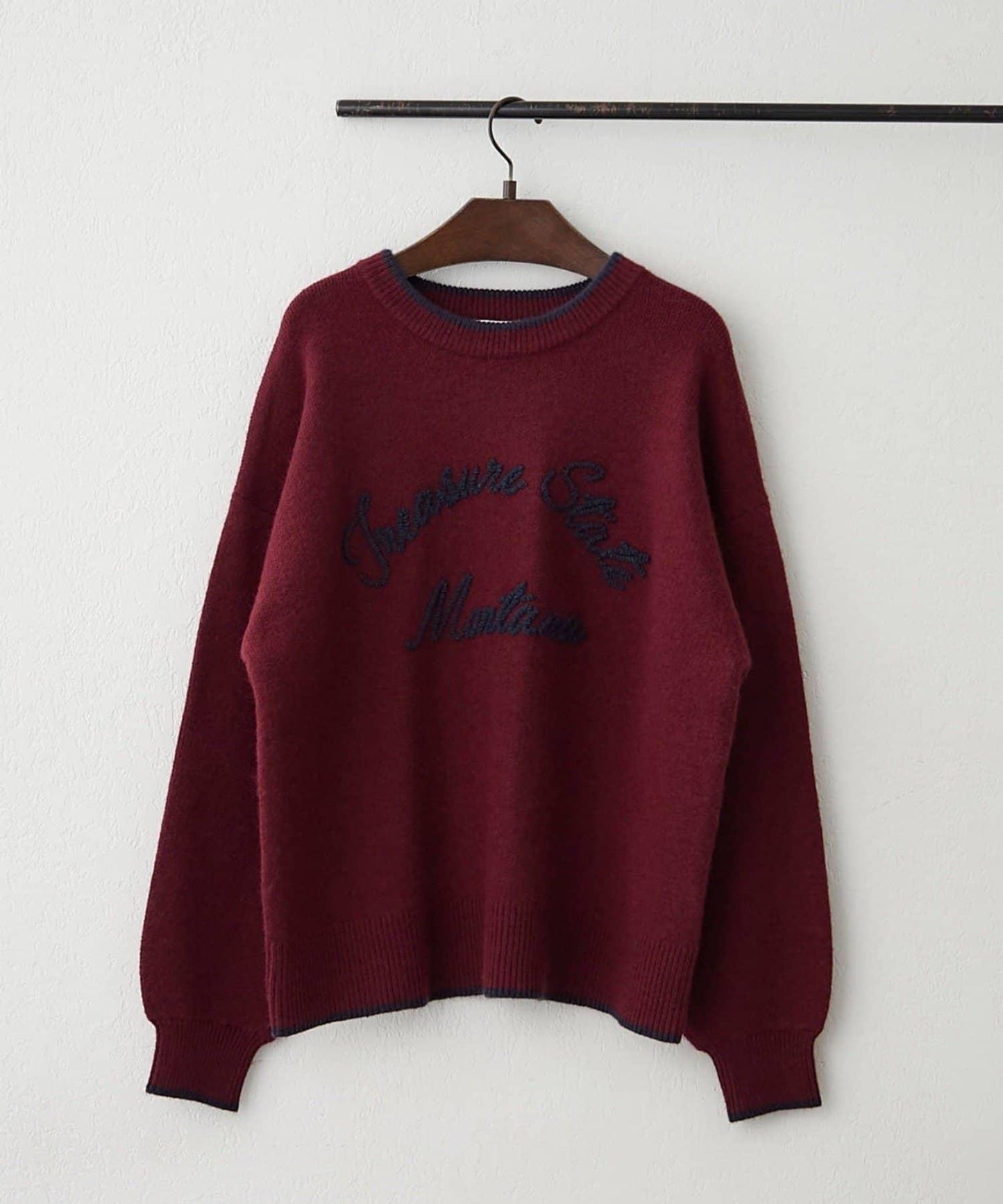 【NAO】繡花字母標誌套頭衫