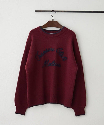 【NAO】繡花字母標誌套頭衫