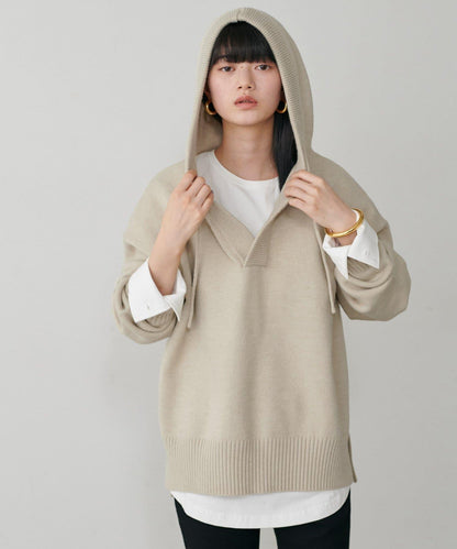 連帽針織套頭衫