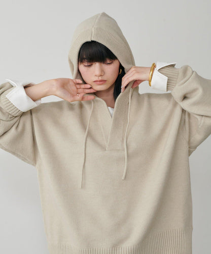 連帽針織套頭衫