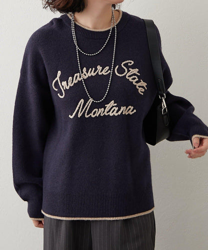 【NAO】繡花字母標誌套頭衫