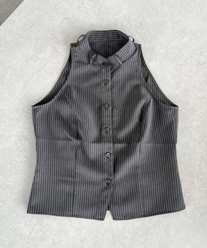 【one after another】美式無袖蝴蝶結襯衫