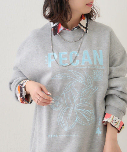 【NUNIFE】圖案刺繡加絨衛衣