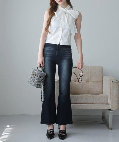 【one after another】美式無袖蝴蝶結襯衫