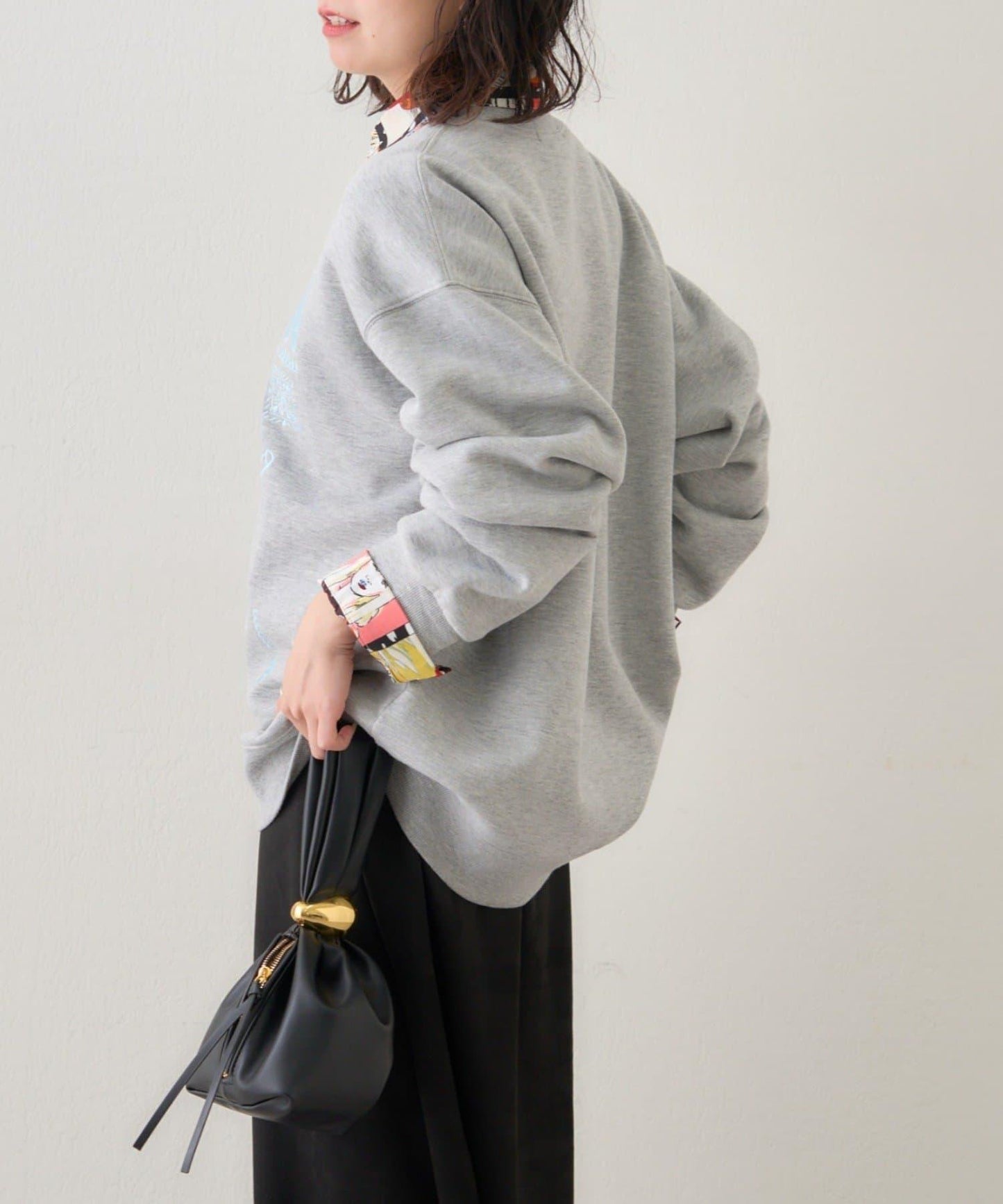 【NUNIFE】圖案刺繡加絨衛衣