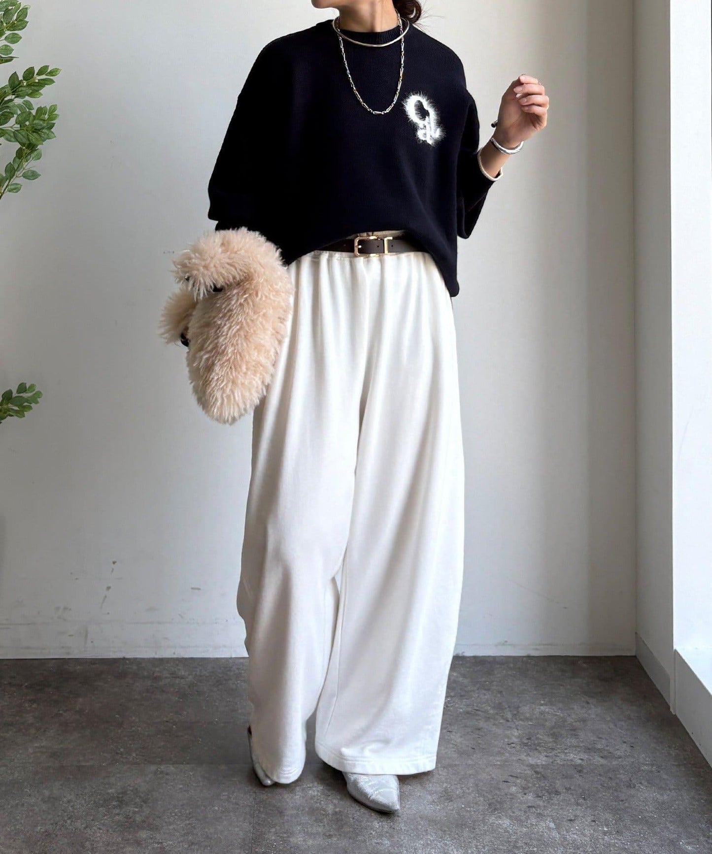 羽毛標誌針織衫