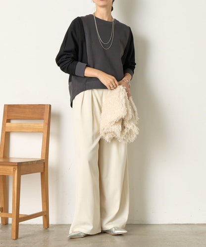 拼色蝙蝠袖箱型T恤