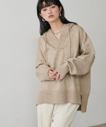 連帽針織套頭衫