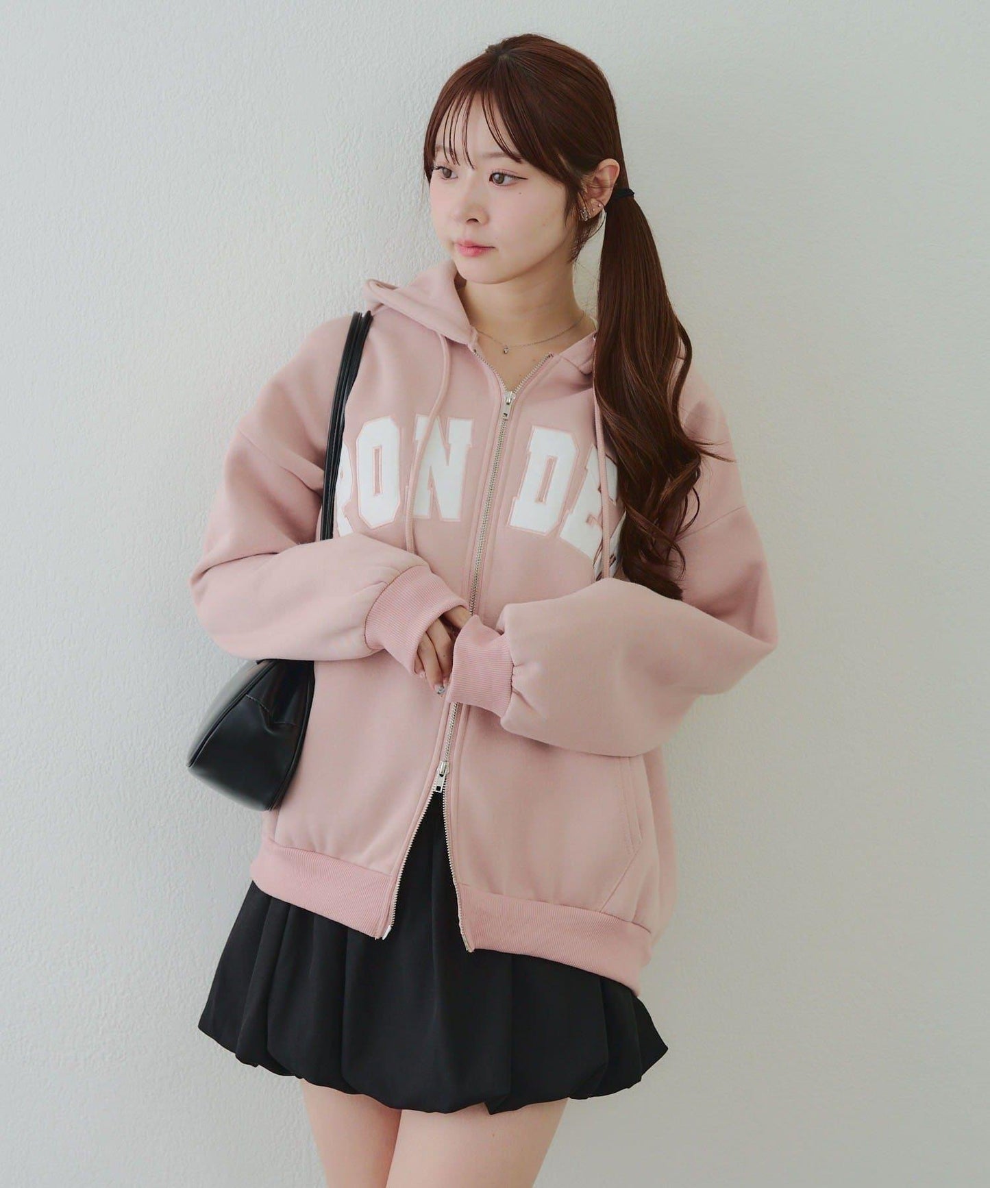 大LOGO拉鍊連帽衛衣