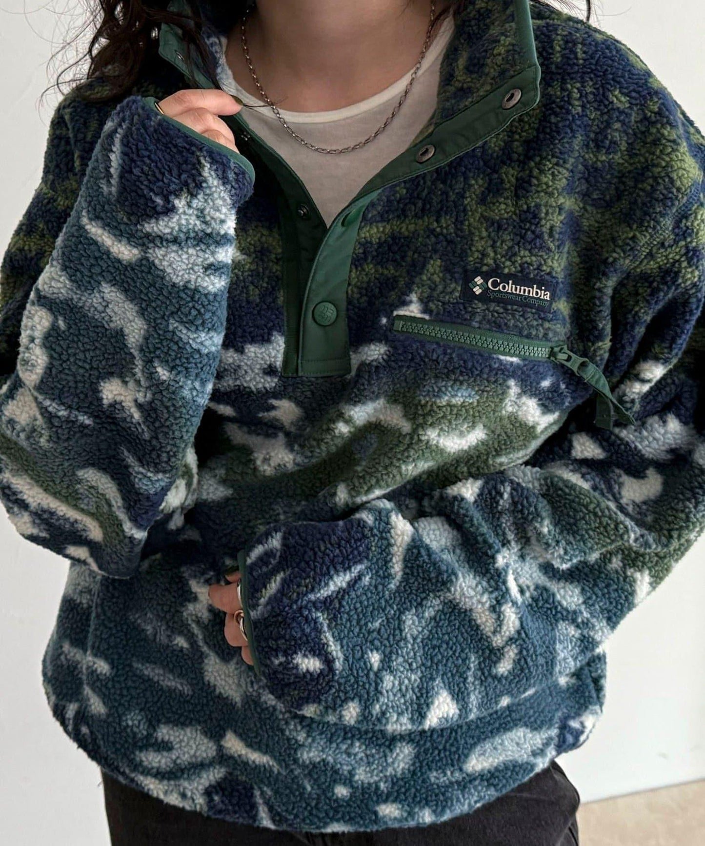 【columbia/コロンビア】Helvetia II印花抓絨衣