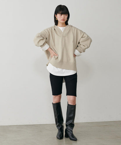 連帽針織套頭衫