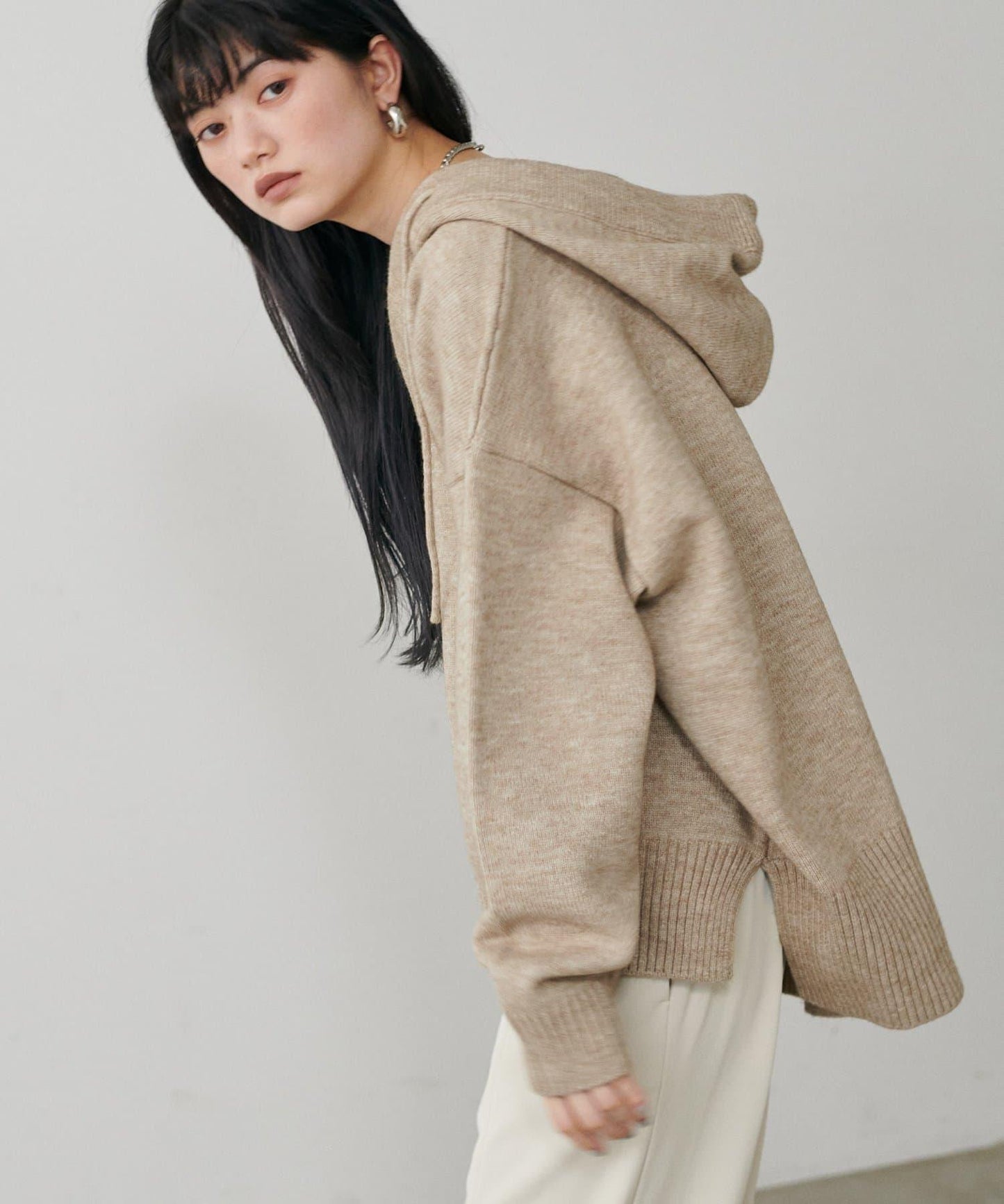 連帽針織套頭衫