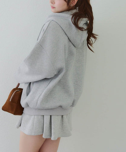 大LOGO拉鍊連帽衛衣