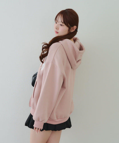 大LOGO拉鍊連帽衛衣