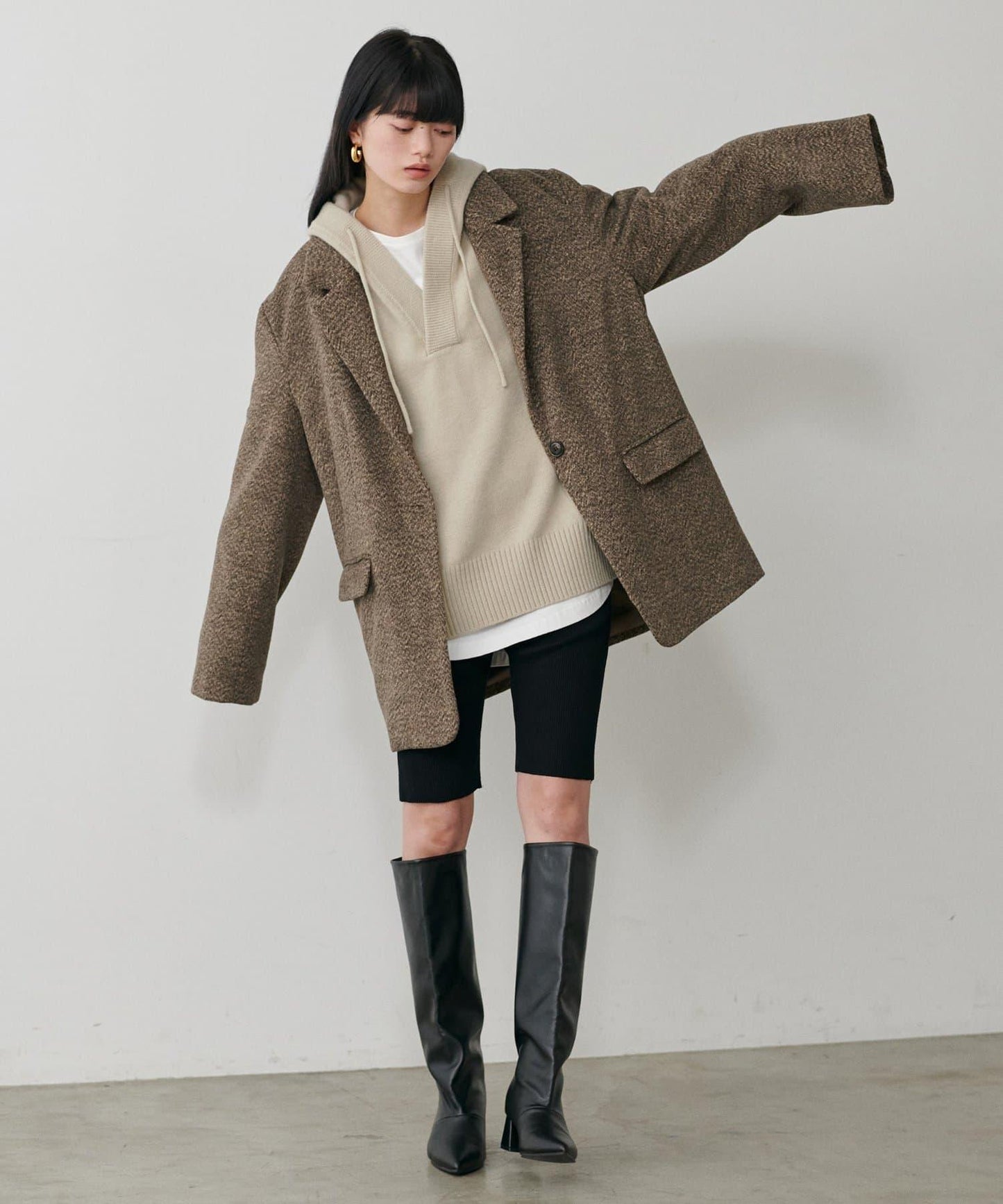 連帽針織套頭衫