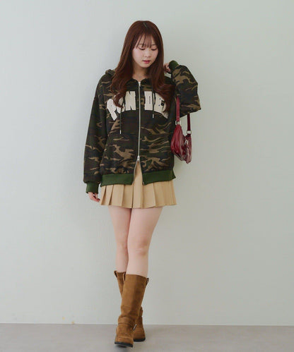 大LOGO拉鍊連帽衛衣