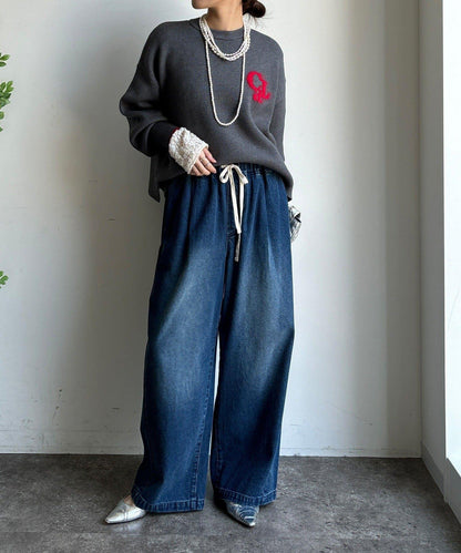 羽毛標誌針織衫