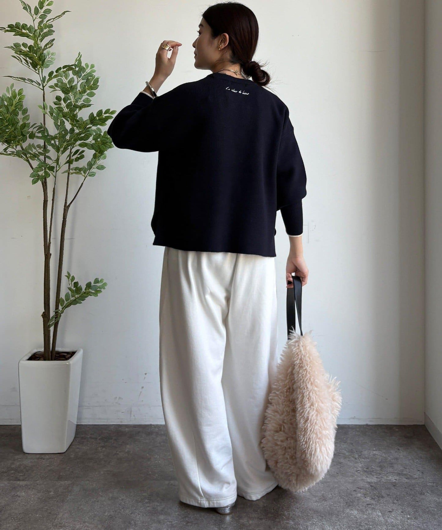 羽毛標誌針織衫