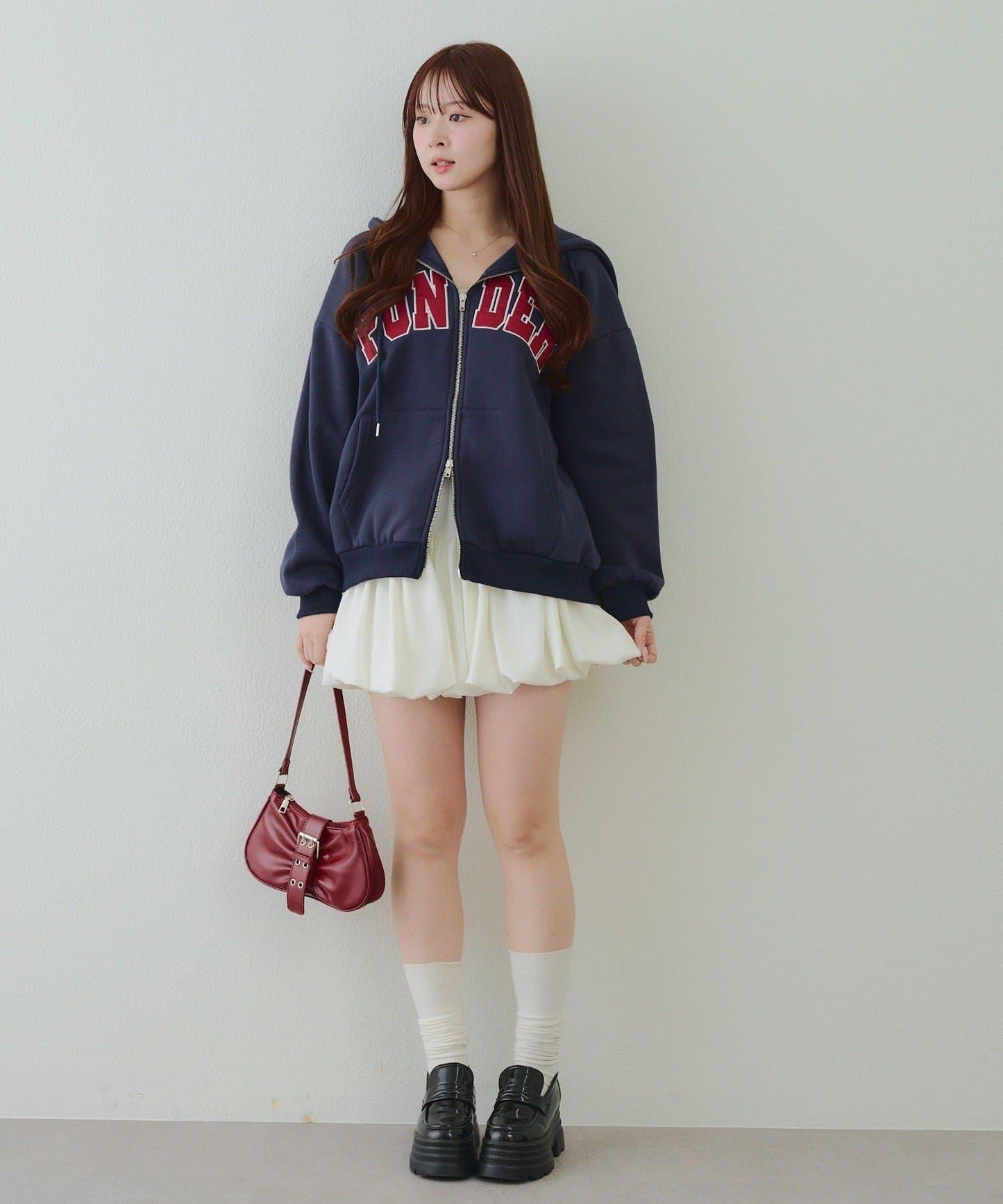 大LOGO拉鍊連帽衛衣