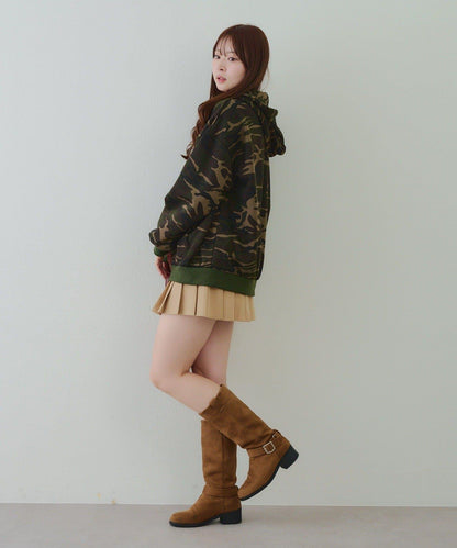 大LOGO拉鍊連帽衛衣