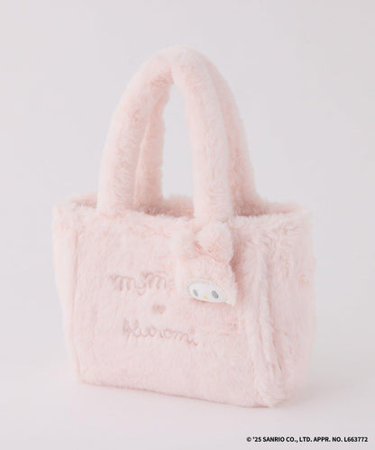 【My Melody/《庫洛米》聯名】帶吊飾毛絨迷你托特包