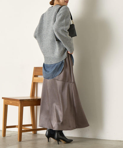 羊毛感圓領針織衫